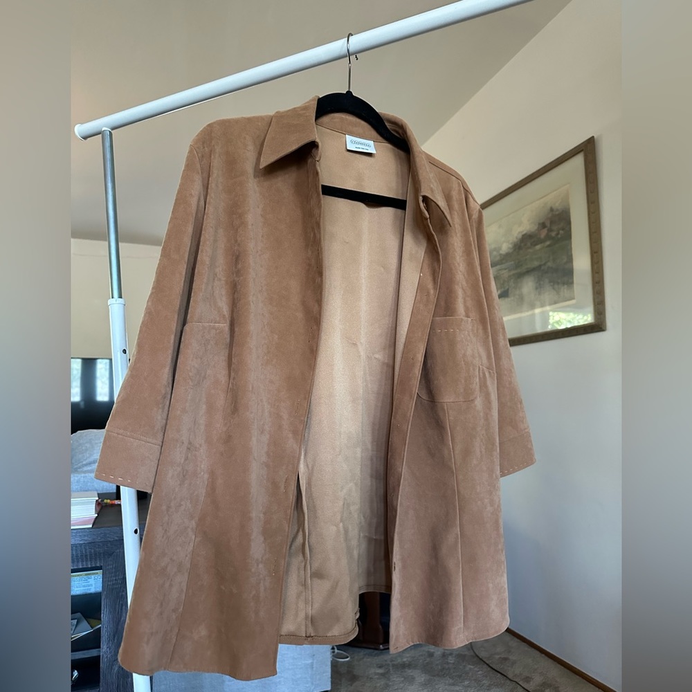 Fake suede CANDA button up